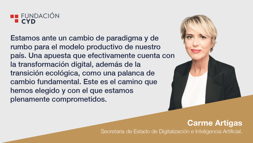 Carme Artigas analiza la transformación digital de España