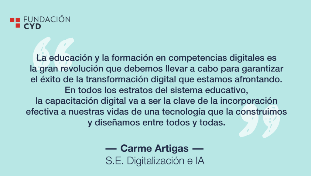 Carme Artigas analiza la educación y formación en competencias digitales