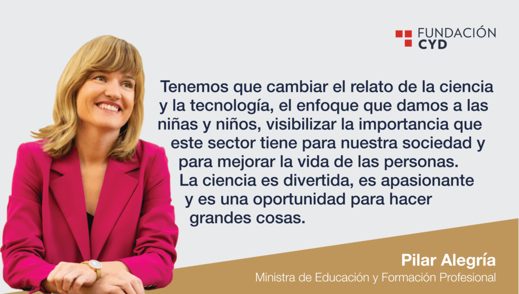 Pilar Alegría, análisis de la ciencia y la tecnología en España