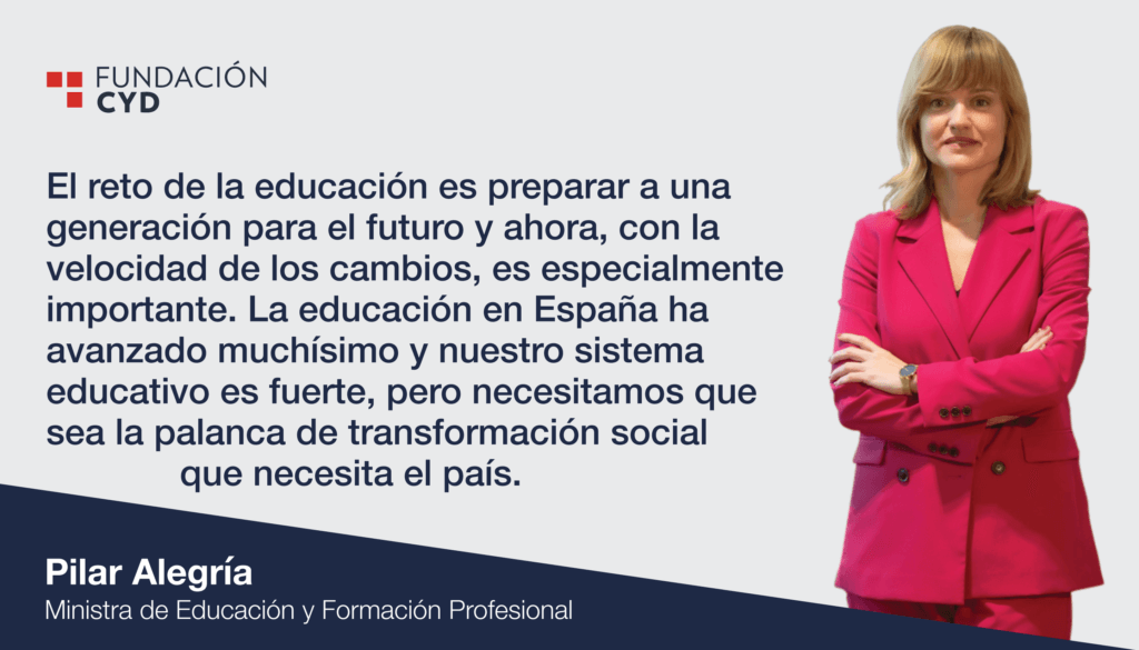 Pilar Alegría y el reto de la educación